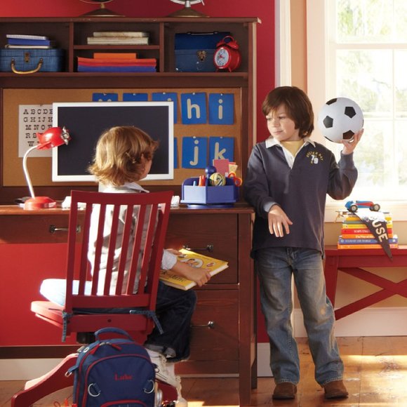 pottery barn kids Red Airplane Desktop Clock - Picture 3 of 12